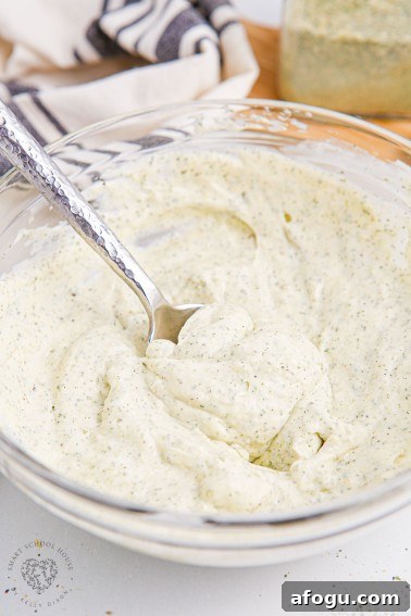 Homemade Ranch Dressing with a blend of easy to find herbs and seasonings, perfect for salads, dips, and more!