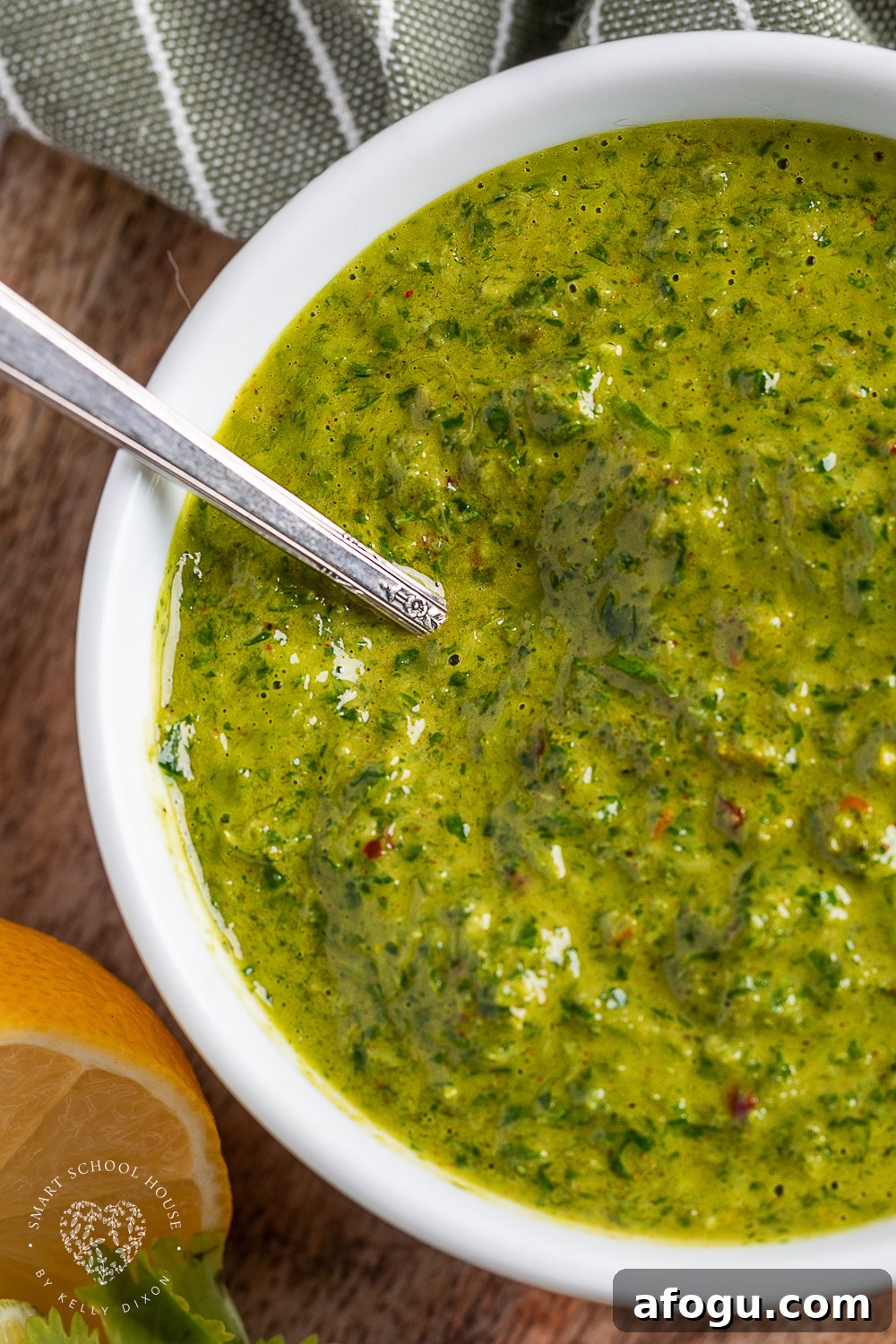 This unique chimichurri is perfect for drizzling over grilled meats, seafood, or vegetables, offering a tangy, aromatic punch with every bite.