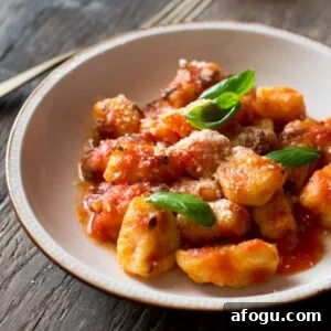 Gnocchi with fresh tomato sauce