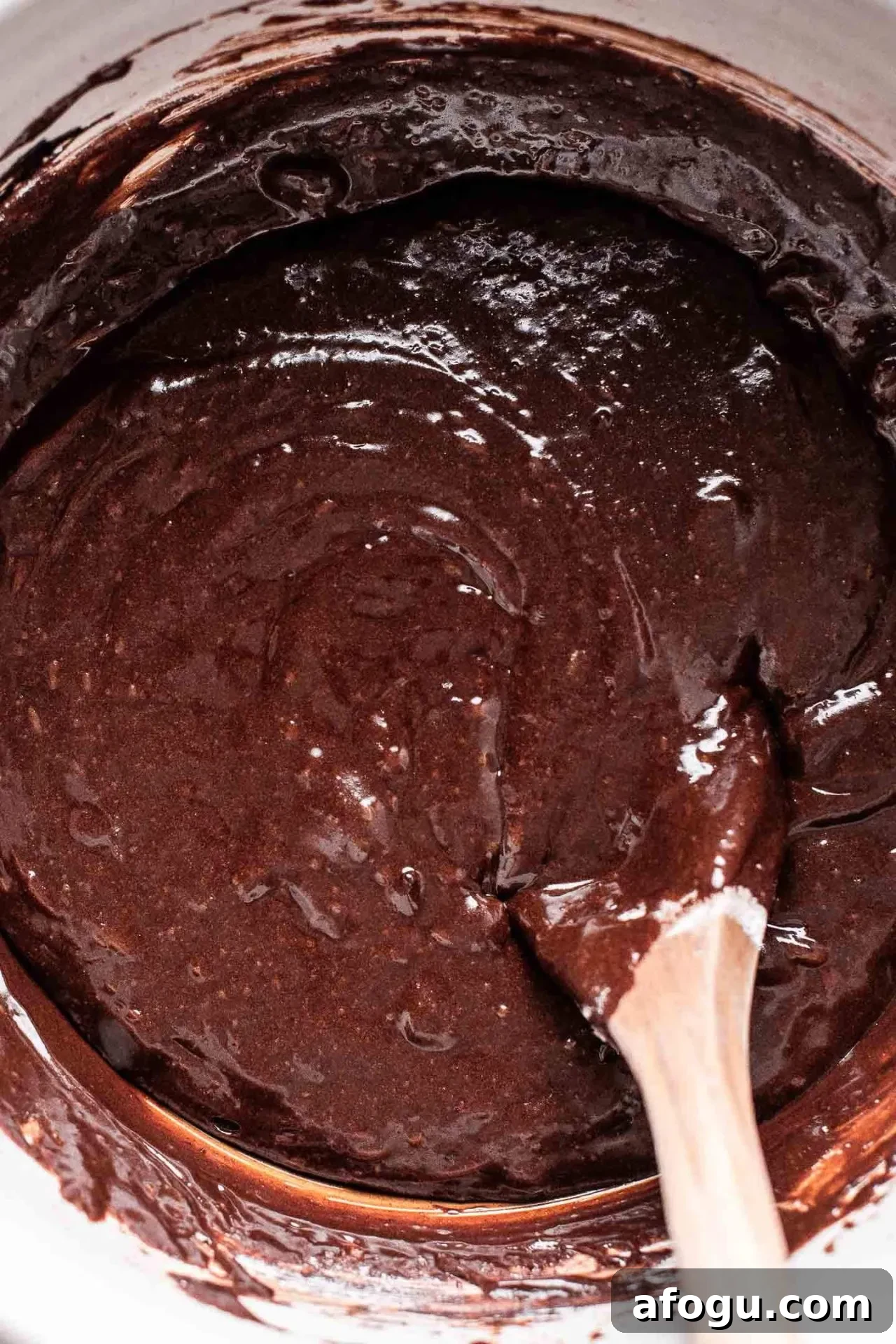 brownie cupcakes batter in bowl