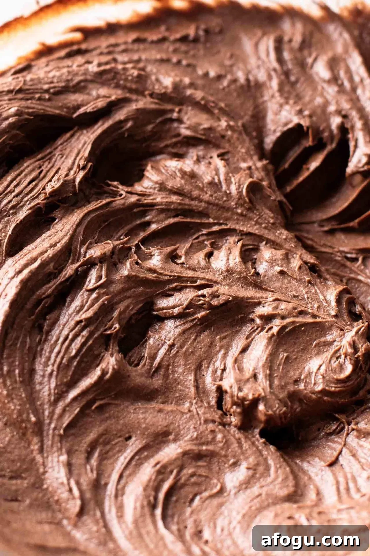 chocolate sour cream frosting in bowl (1)