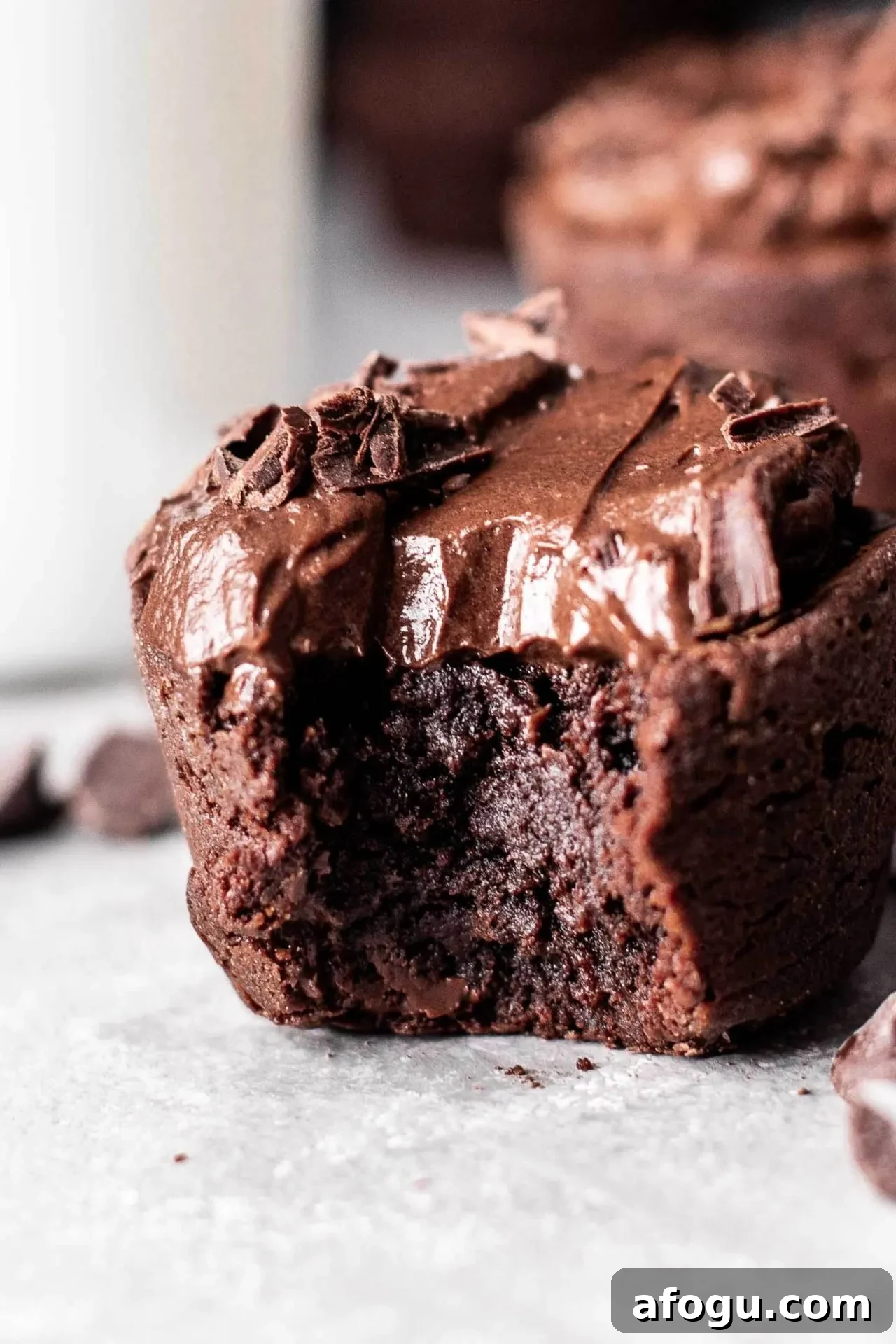 frosted brownie cupcakes on cake plate (14)