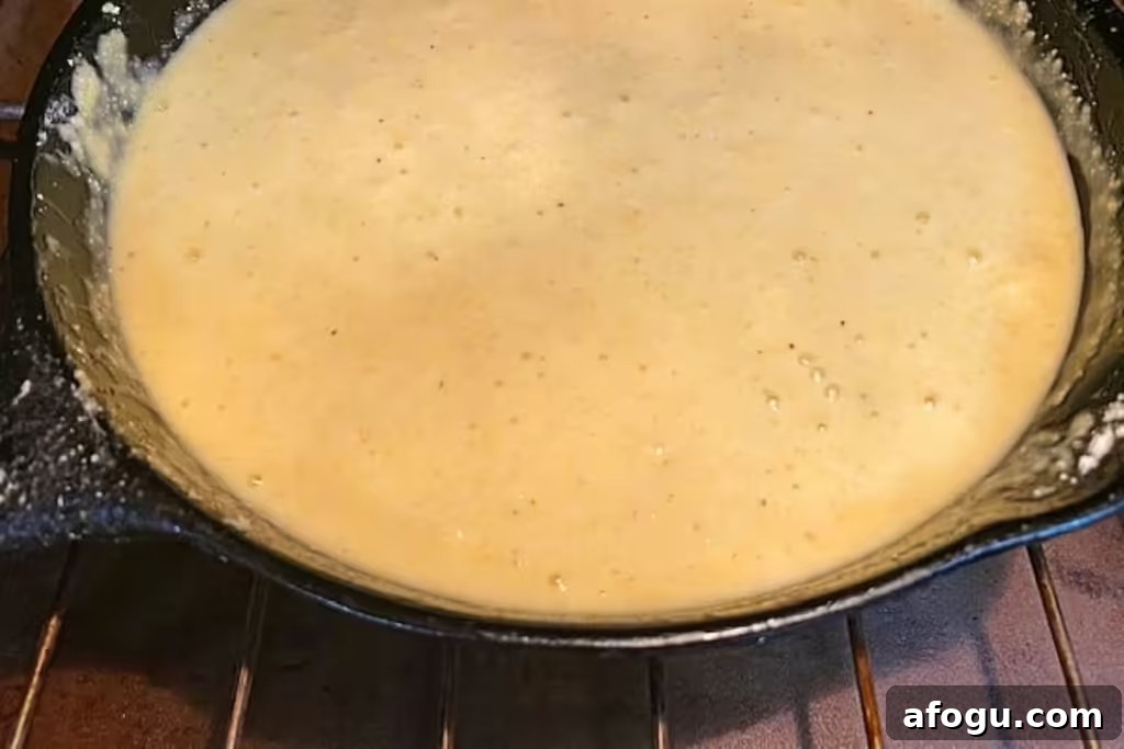 baked cornbread in skillet
