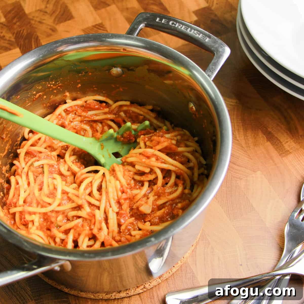 Vegan Spaghetti Bolognese with hidden vegetables