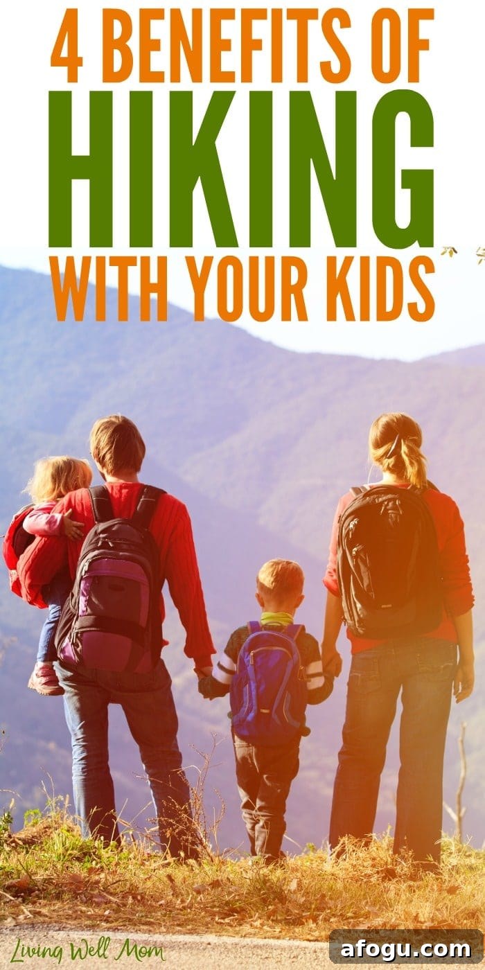 The greatest benefit of hiking with my kids is the opportunity to spend focused time with them. We make lasting memories, rely on each other to climb hills, and build trust that will carry us forward for years to come.