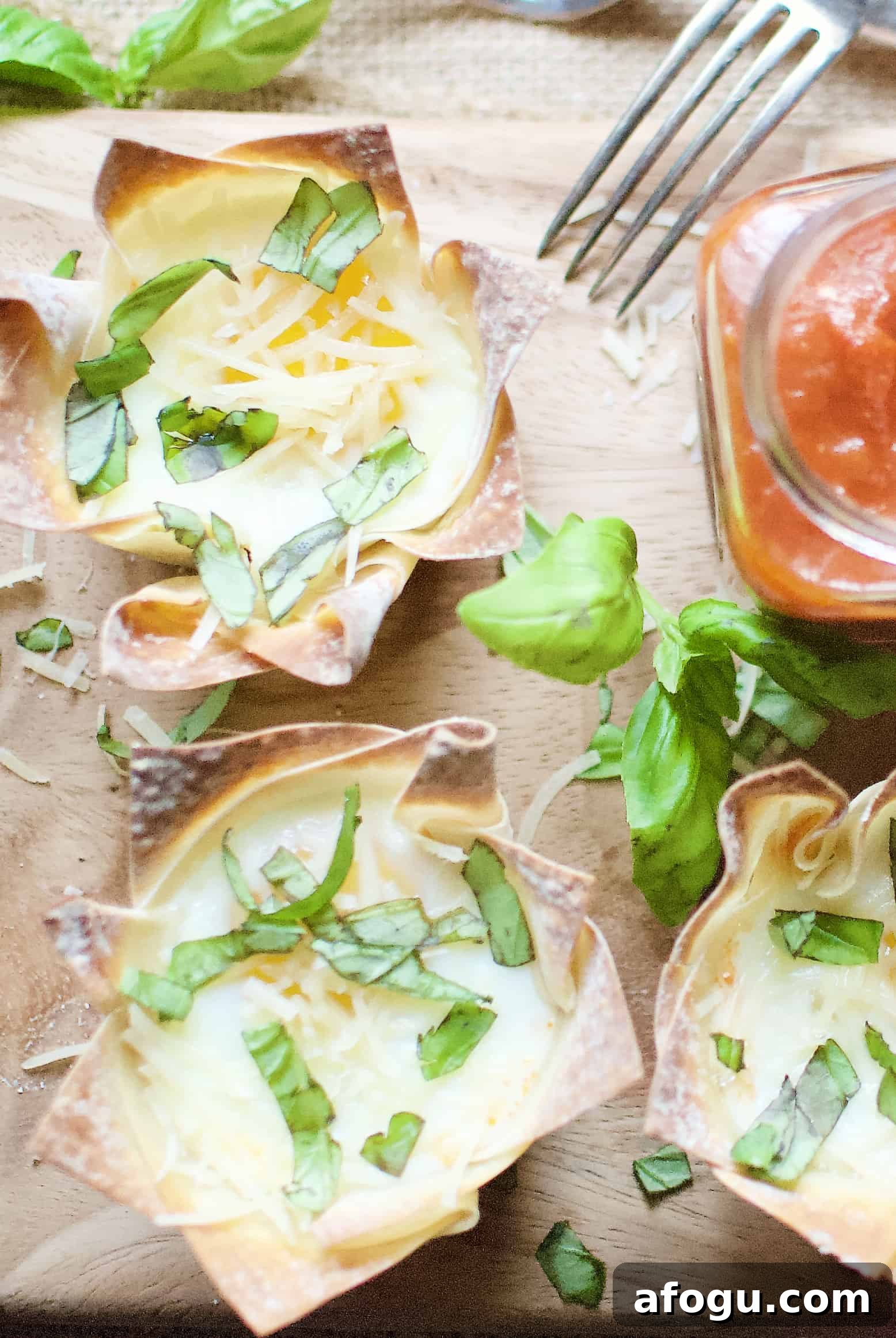 Italian Egg Wonton Cups