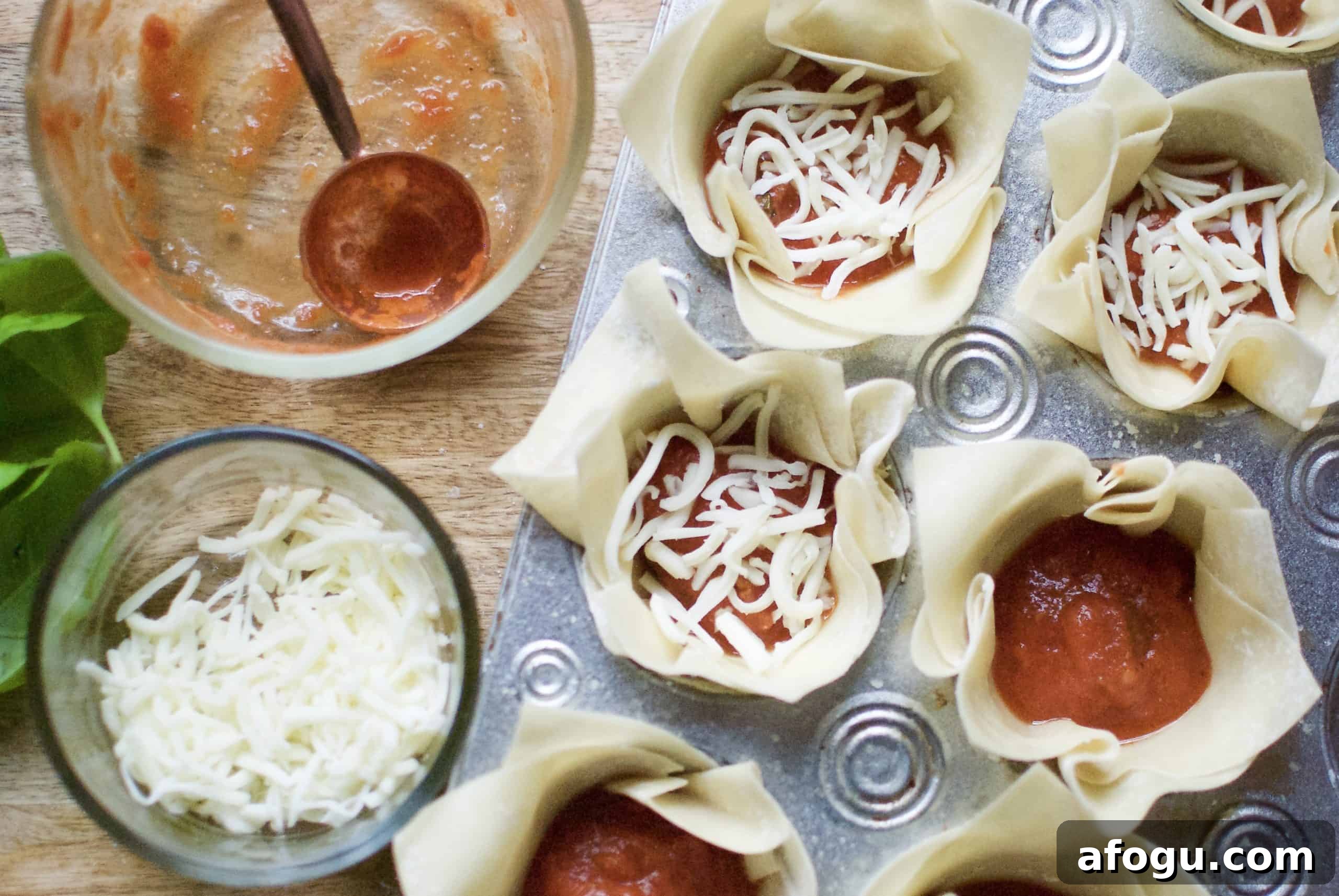 italian egg wonton cups