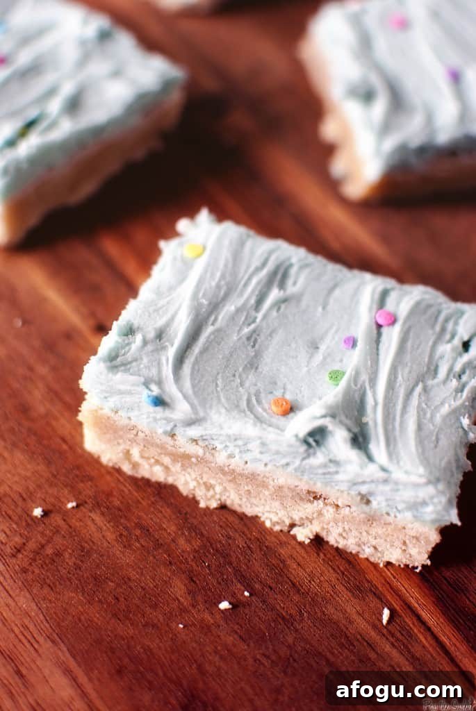 Cookie bars close-up